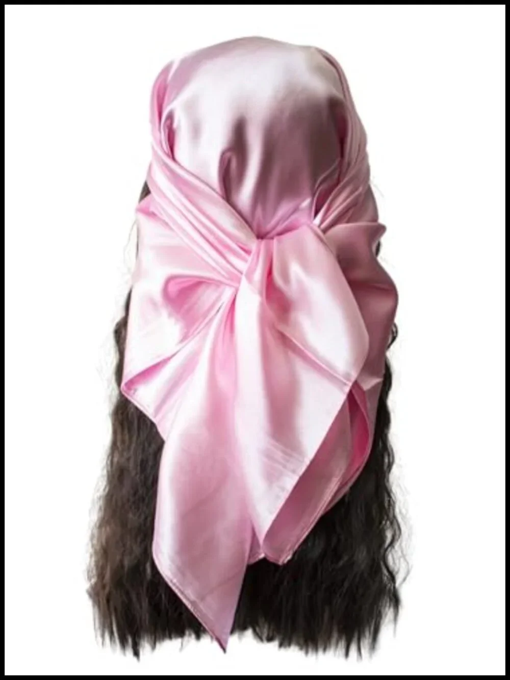 Satin Head Scarf 35x35 in Square Wrap for Women